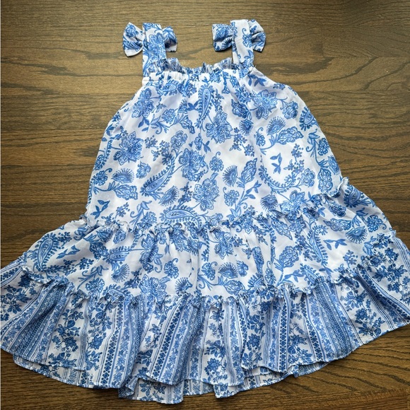 Jona Michelle Blue and White Floral Casual Dress - Picture 3 of 3